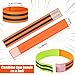 Yilloog 100 Pcs Reflective Arm Bands for Night Walking Reflector Bands Wrist Arm Ankle Leg High Visibility Reflective Gear Safety Reflector Tape Straps for Cycling and Running(Green, Orange)