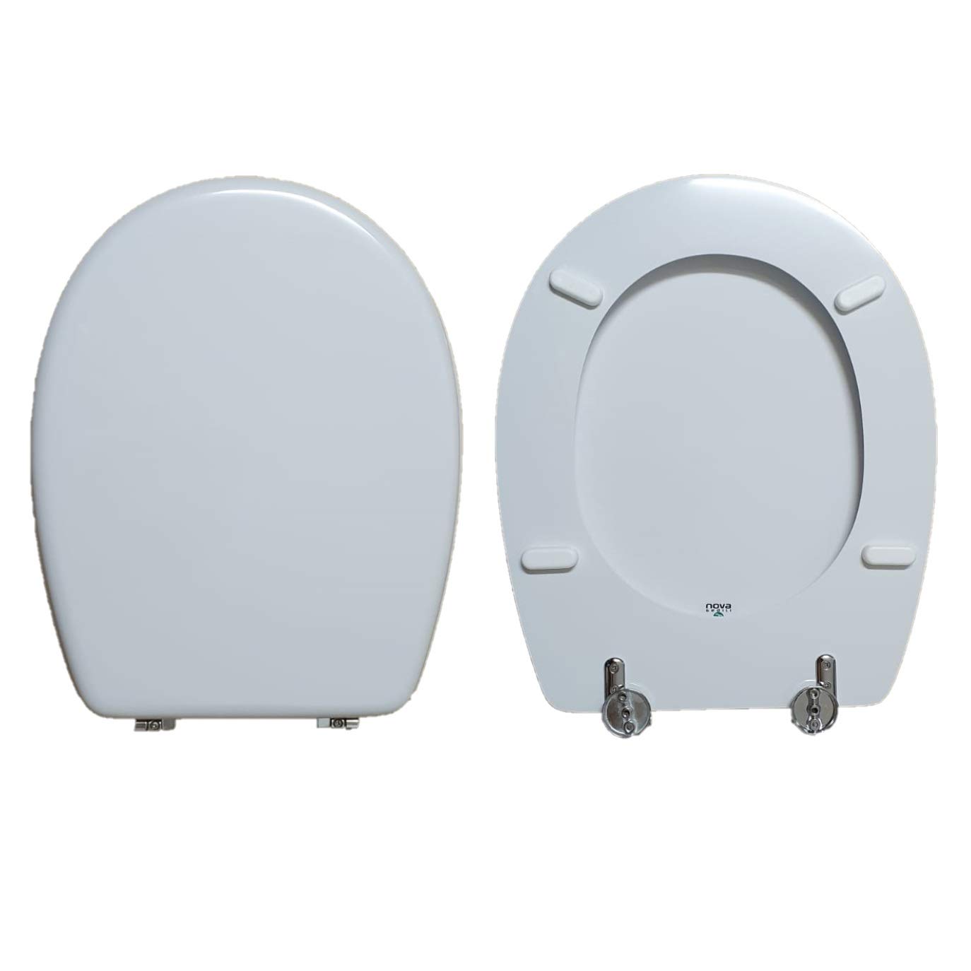 Abattant de WC Alexandra Cesabo en polyester laqué blanc brillant haut de gamme