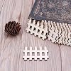25 Pieces Wooden Fence Cutouts for Crafts,Unfinished Wood Ornaments for Home Decor,Fence Shaped Wooden Scrapbooking Cutouts Wood Ornament Unfinished Wood for Crafts Projects, Home/Party Decorations #4