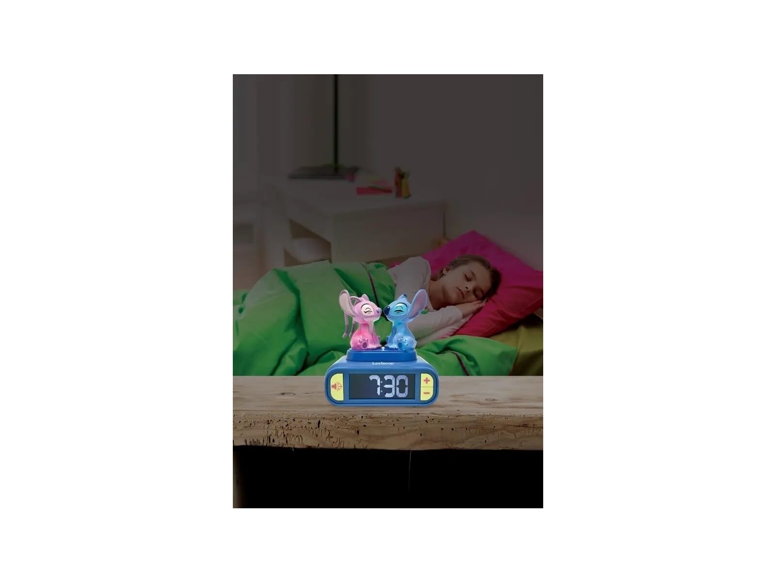 Disney Stitch Réveil numérique Stitch et Angel 3D avec lumière et sons