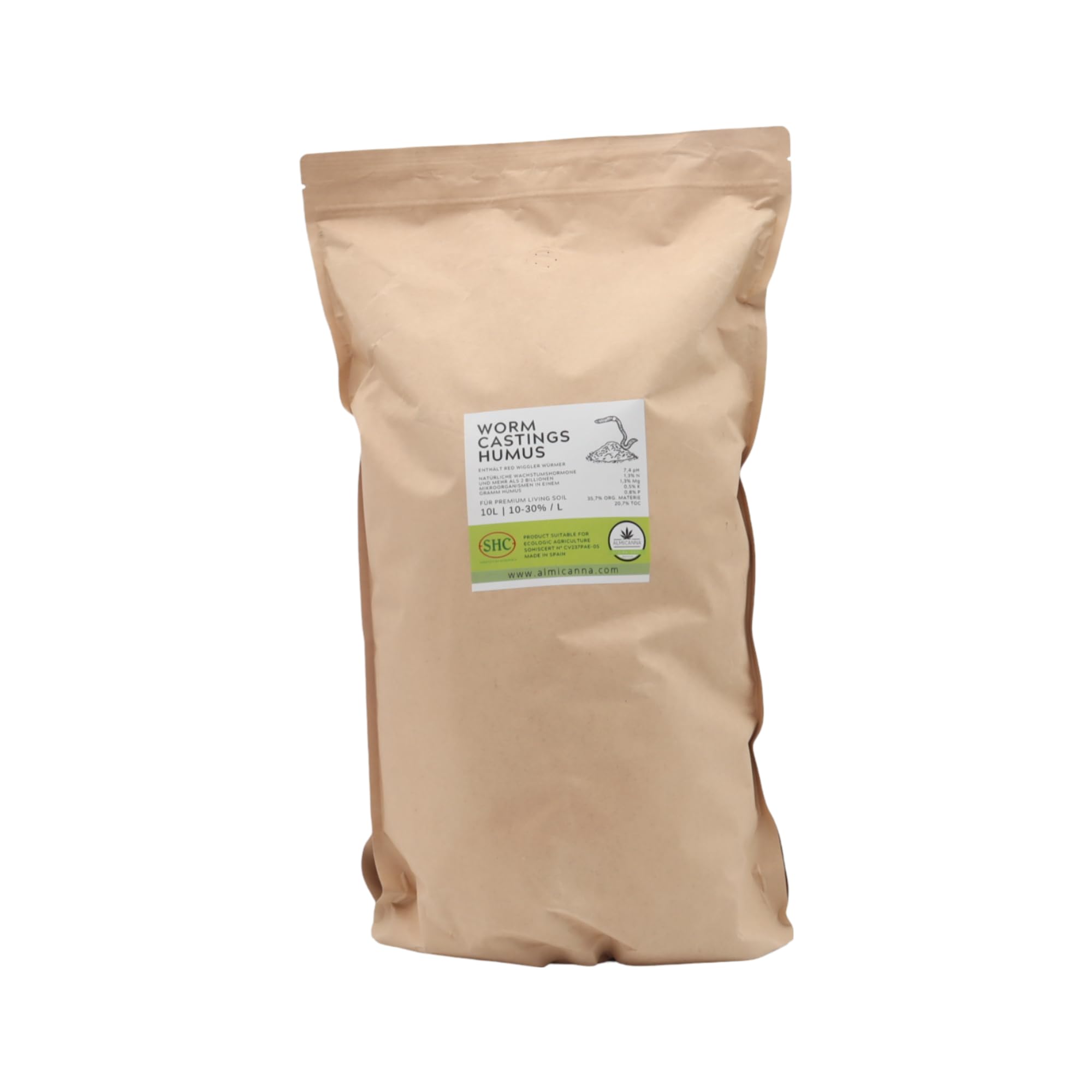 Worm Castings Humus 10 l – humus robak z naturalnymi hormonami wzrostu dla roślin konopi indyjskich – aktywator gleby i amendment w Living Soil