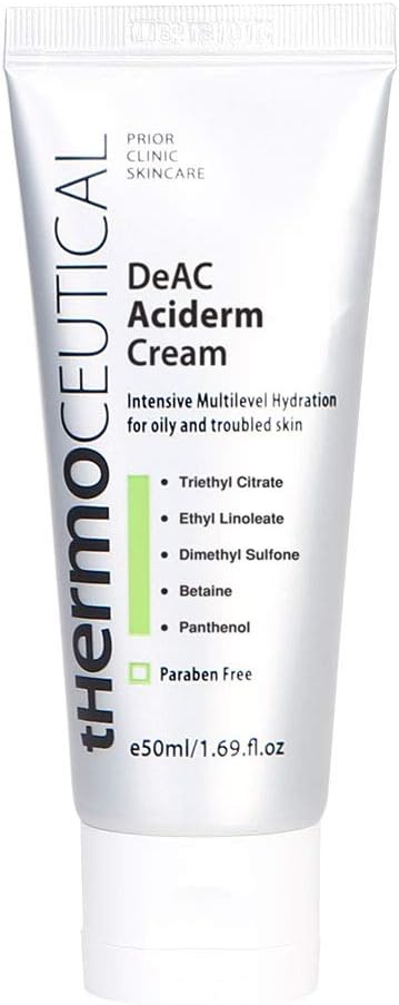 DeAC Aciderm Cream - Paraben free and ultra light weight cream with Natural Moisturizing Factors(NMF) and Vitamin B5. - 50ml (1.69 Fl Oz)