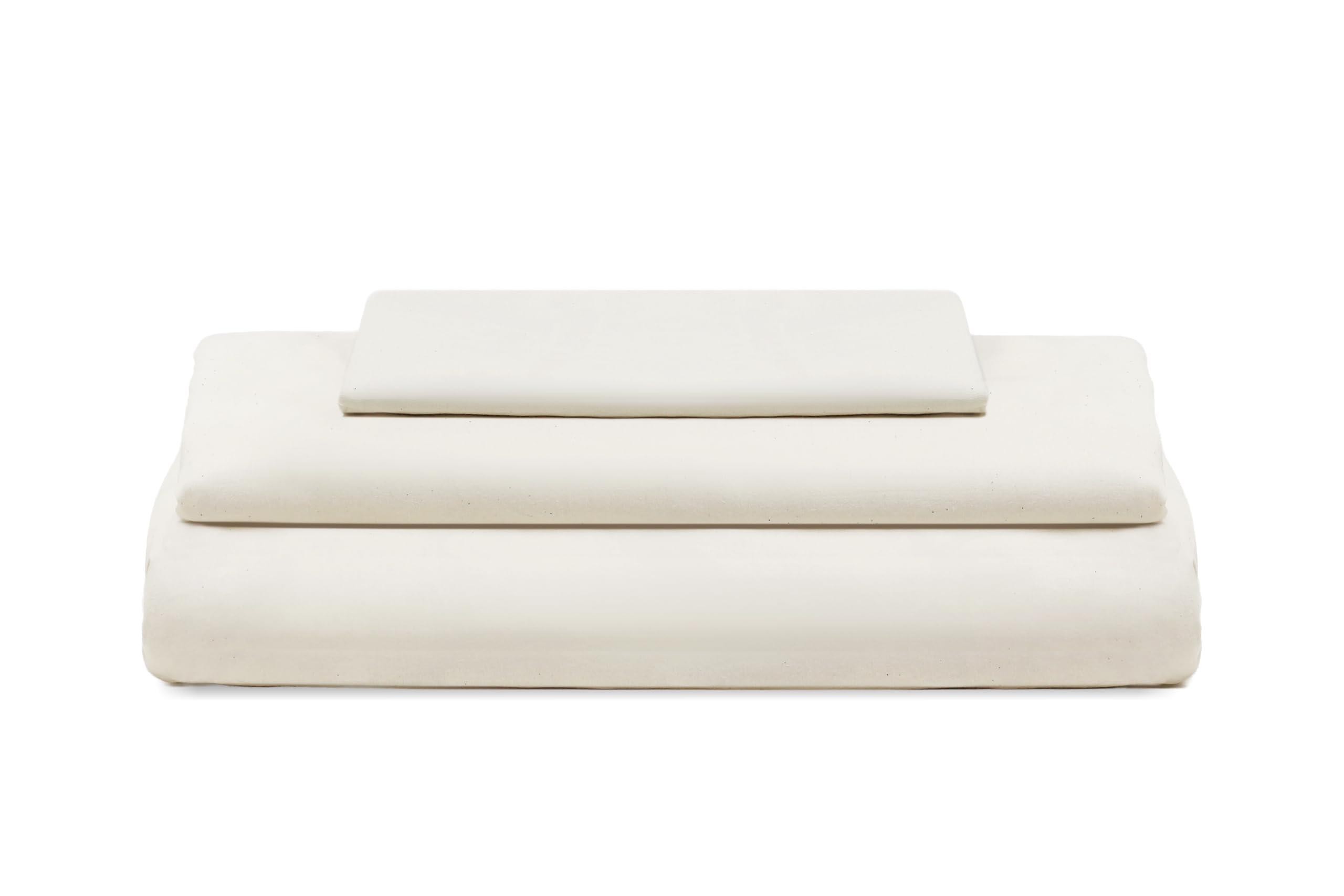 Photo 1 of Organic Cotton Twin XL Sheets Set - 100% GOTS Certified Organic Cotton, 400 Thread Count, Chemical-Free, Cooling, Deep Pocket, Soft Sateen Weave, Hypoallergenic and All-Season (Twin XL - Ivory)