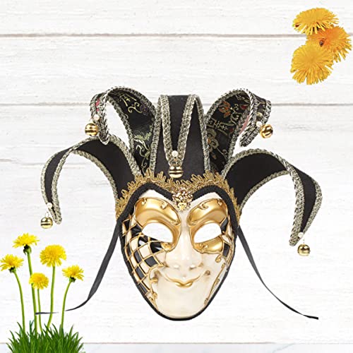 Gadpiparty Decoração Vintage Traje De Bobo Da Corte De Decoração Preto Traje Preto Festa De Veneza M