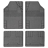 KnK Metallic Gray/Chrome Color SUV Car Heavy Duty Automotive Floor Mat - European-Made Universal...