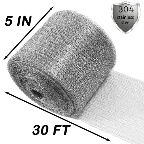 wire mesh for mice control 5 in x 30fthole fill fabric weep holes covers upgraded stainless steel wire mesh roll flexible stretchy mesh fabric for garden house and diy rodent barrier