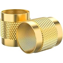 50 Pcs 1/4" Flare Cap, Round Brass W/Neoprene O Ring Seal, Plumbing, HVAC, Fittings & Valves Flare Tube Fittings Caps