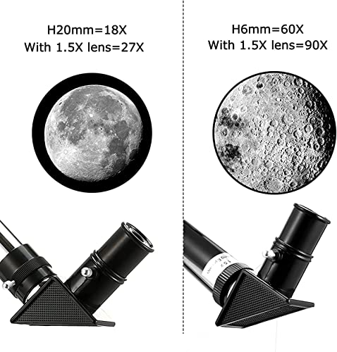 Image of CEZO Telescope Zoom 90X HD Focus Astronomical Refractor with Portable Tripod Stand. F36050M High Power Astronomical Telescope, Gift for Kids, Adults, Beginners to Explore Moon