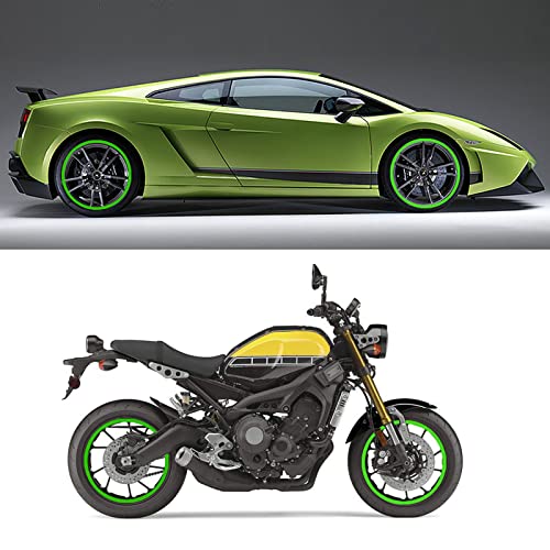 Radaufkleber Reflektierender Nadelstreifen Universal Car Motorcelcel Decal Tape Decoration Film(Grün)