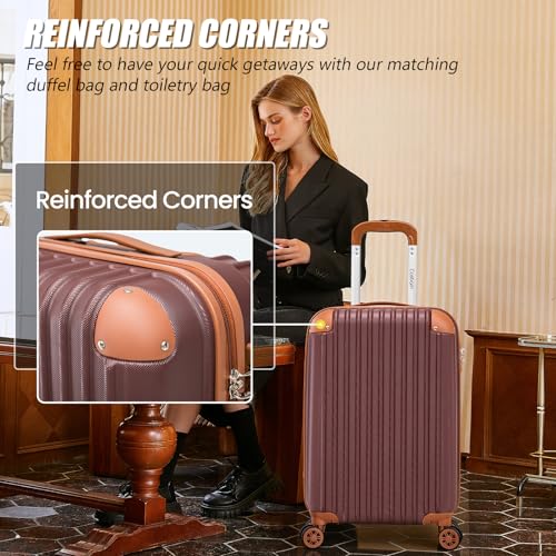Image of Cosbarn Luggage Sets, Lightweight Durable Hardshell, 5 piece Suitcase Sets