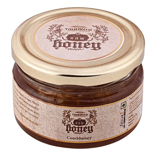 Image of VANTATTVA-NATURE'S GOODNESS... Honeycomb with Organic Raw Honey-250gm |Cruelty free honey