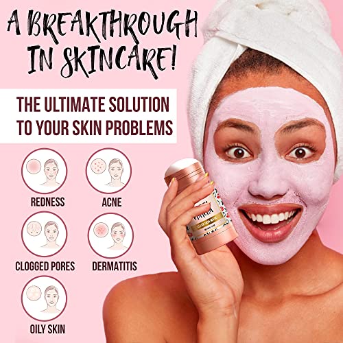 Beauty Bar Cosmetics Matcha Green Tea Mask Stick - Green Tea Mask Blackhead Remover, Dark Spot Remover & Acne Treatment- Pink Mask Face Moisturizer & Pore Cleaner - Green Tea Cleansing Mask Stick 40G #TOP1