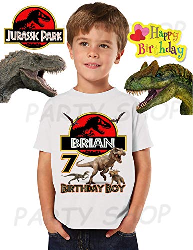 Jurassic Park Birthday Shirt, Jurassic Park Birthday Party, Add Any Name and Age, Family Matching Shirts, Boys and Girls Birthday Shirts, Jurassic Park Birthday Shirt 3