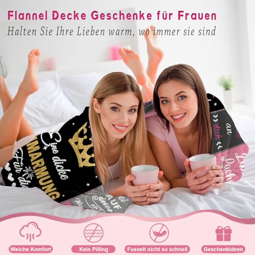 AOKILE Beste Freundin Geschenke, Umarmung Decken Geschenke für Freundin, Geburtstagsgeschenk für Beste Freundin, Geschenke für Frauen Schwester Kollegin Ehefrau und Mutter zum Geburtstag Weihnachten