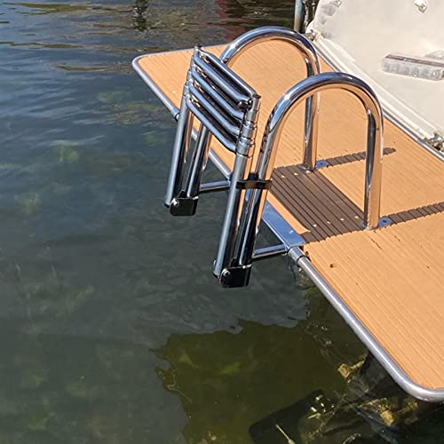 Escalera telescópica para piscina 4 peldaños plegable miniatura 2