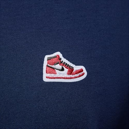 Jordan Brand Men's Sneaker Patch T-Shirt (HJ2326-410, Midnight Navy/White)4