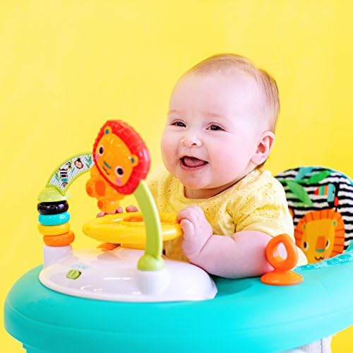 Bright Starts, Zig Zag Zebra Baby Walker with Removable Activity Toy Station, Adjustable Height, Easy-Fold Frame for Storage, Easy to Clean, Ages 6 months +