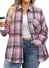 A-04 Light Pink Flannel Plaid Shirt