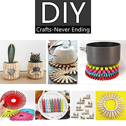 Tecbeauty 100Pcs Clothes Pins Wooden Clothespins 3Inch Heavy Duty Wood Clips For Hanging Clothes Pictures Outdoor thumb #2