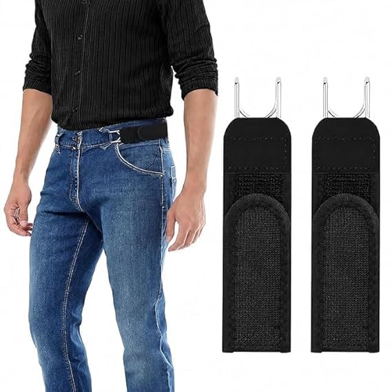 Buckleless Belt Hook Tactical Metal Hook Elastic Belt Unisex Buckle-Less Invisible Waist Belts for Work & Edc-image-43