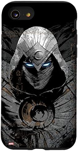 iPhone SE (2020) / 7 / 8 Marvel Moon Knight Glowing Eyes Egyptian Hieroglyphs Black Case