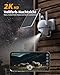 NUASI 4G LTE Überwachungskamera Aussen Akku mit SIM Karte, 2K Kabellos Solar PTZ Kamera Ohne WLAN Outdoor, 355°/100° Schwenkbar, Farb-Nachtsicht, Lokaler/Cloud Speicher, Audio, PIR Erkennung, IP66