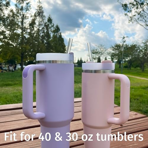 The best MOON 12 Inch Reusable Plastic Heart Straws for Stanley Cup 40 oz & 30 oz Tumbler Accessories Clear Cute Extra Long Replacement straw 4-Pack with cleaning brush