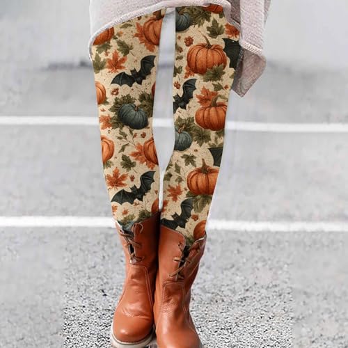 Halloween Leggings for Women High Waisted Athletic Workout Legging Soft Stretch Printed Gym Yoga Pants Reg & Plus4