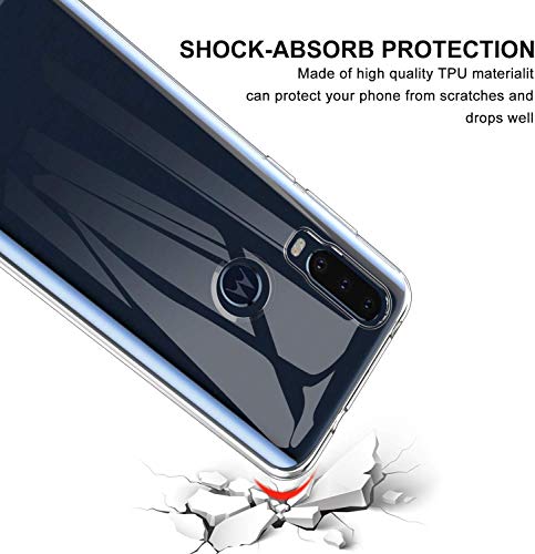 Image of COVERBLACK Rubber Silicone Back Cover for Motorola One Vision - Transparent