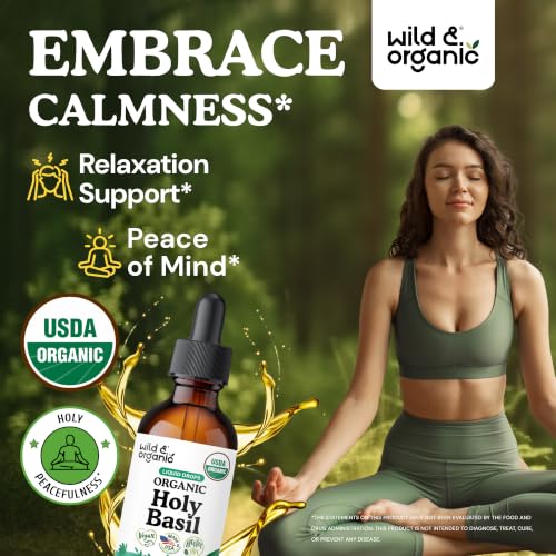 Wild & Organic Holy Basil Leaf Tincture