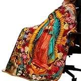 Generico Manta de la Virgen María - Polar Cálido para sofá 150 x 100 cm, manta cristiana de peluche - Para Casa Escritório Sala de Estar Quarto Estudo Hotel Porta da Frente Lareira