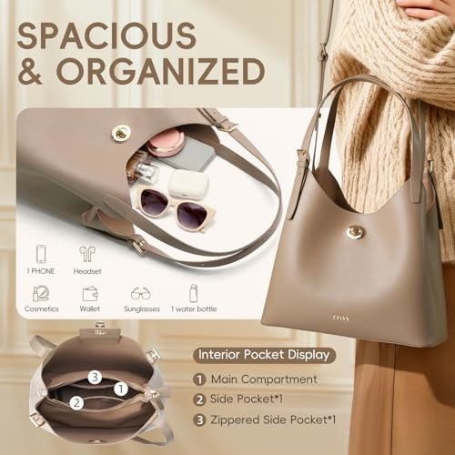 Bolso Tote de Cuero Auténtico para Mujer miniatura 4