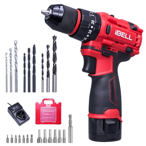 Image of IBELL BD12-40 12V Brushless Cordless Impact Drill | 1500mAh Battery | 2-Speed | 20+3 Torque Settings | 0-27000 IPM | Wood 20mm, Steel 10mm | Compact & Powerful Drill Machine | 12 Months Warranty