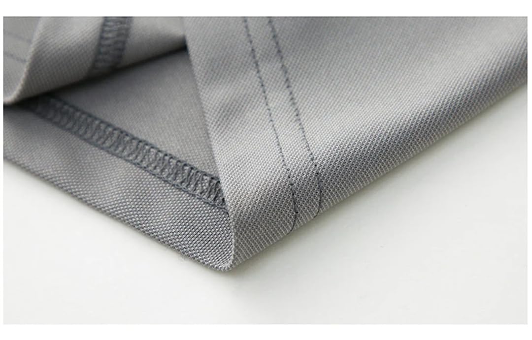Disimlarl Maglietta da uomo a maniche corte, morbida, con colletto alla coreana, oversize