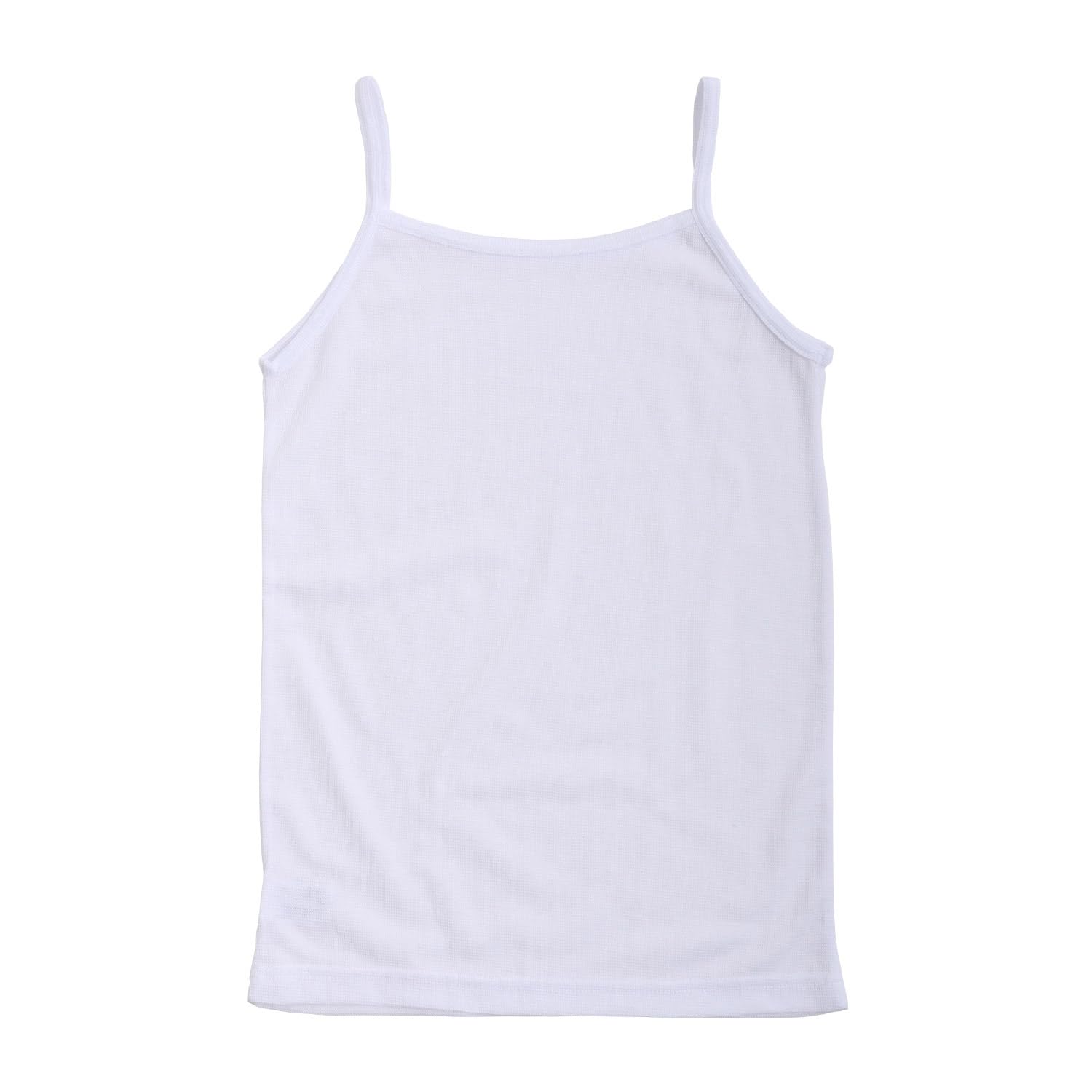 [Airin] さらりと速乾！DRY ガールズインナー キャミソール 綿混 2枚組 鹿の子素材 (130cm/140cm/150cm/160cm) ホワイト 572