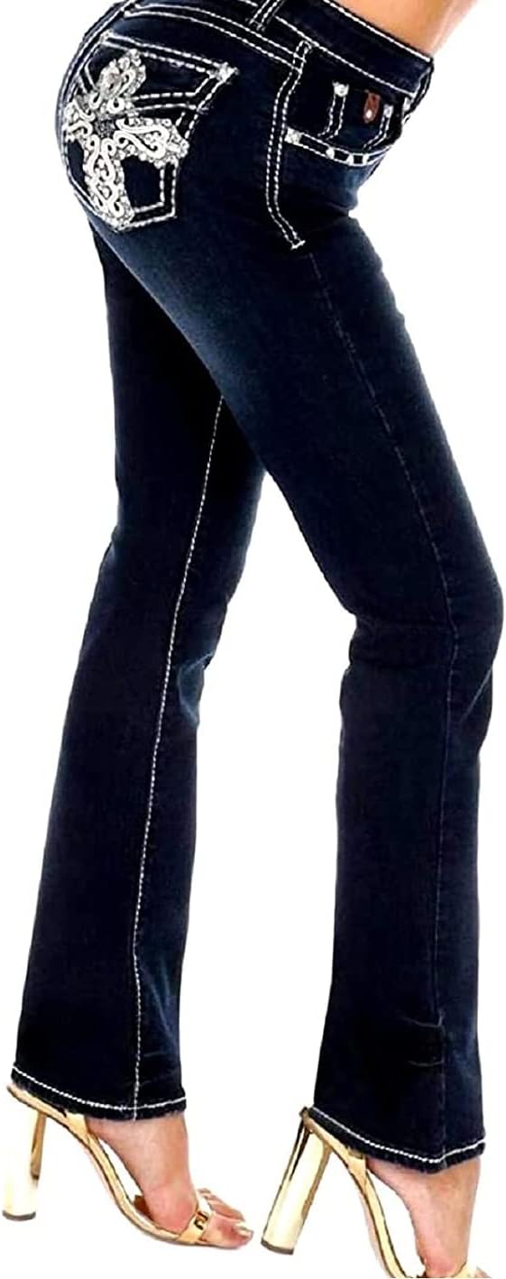 Clash/Jack David/Sexy Couture Women's Bootcut/Skinny Denim Jeans Stretch Blue