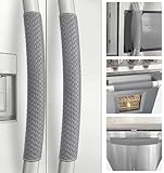 Refrigerator Door Handle Covers, 5 PCS, Performance Appliance Handle Covers, Non-Slip Fridge Door Handle Covers, Keep Your Kitchen Clean, Microwave Oven Dishwasher door Handle Protectors(Dark Gray)