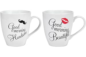 Pfaltzgraff Porcelain Good Morning His & Hers Mugs Set