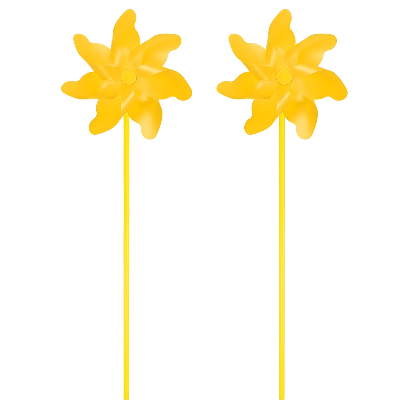 M METERXITY 2-Pack Girandole Arcobaleno 19.7 Pollici Girandole In Plastica Per Esterni Decorazioni Per Feste Giardino Prato Girandole gioco [Giallo]