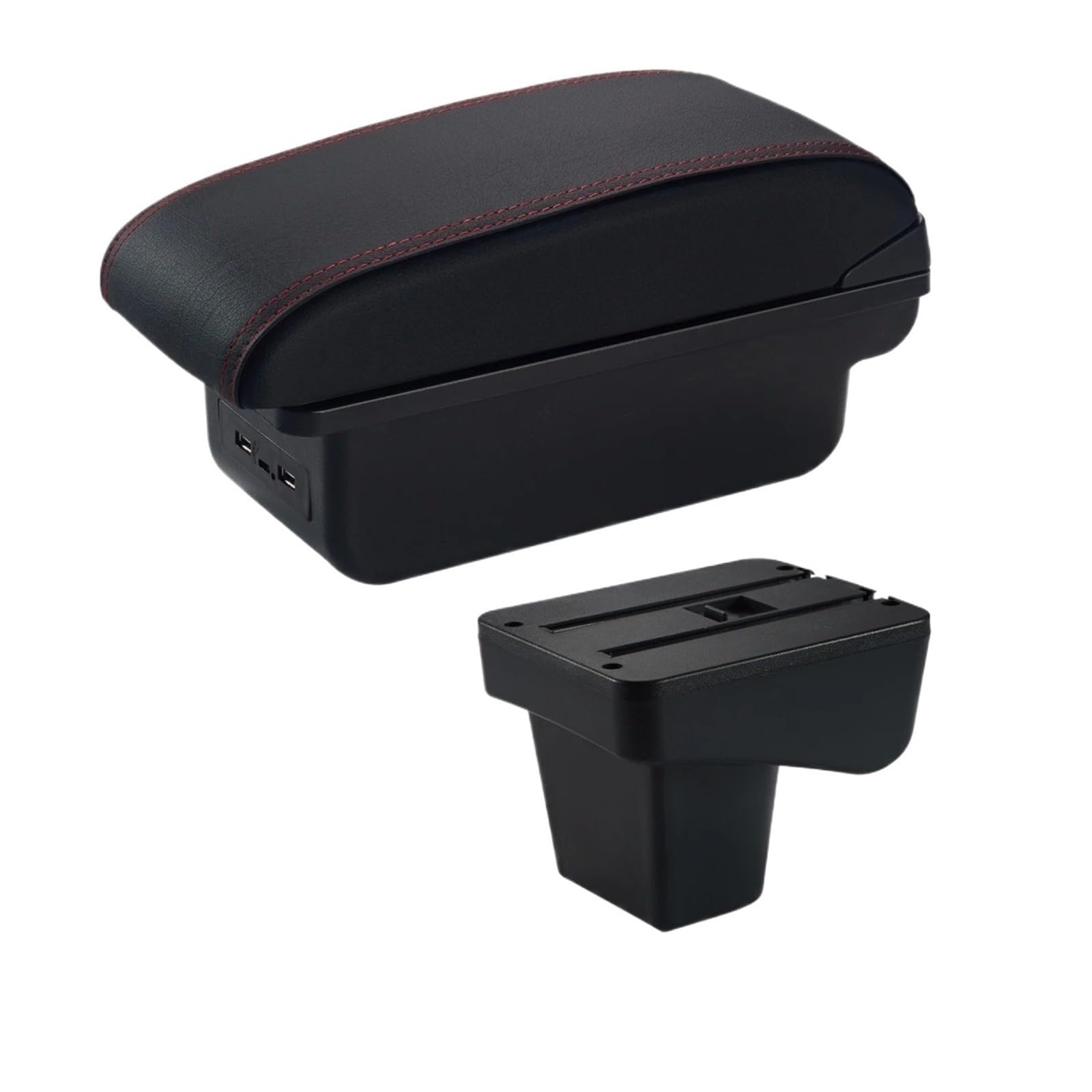 CGBWMB Arm Rest for Car For Suzuki For Vitara Armrest Box Central Store Content Storage Rest Modification Accessories Armrest Box(C Red Line USB)