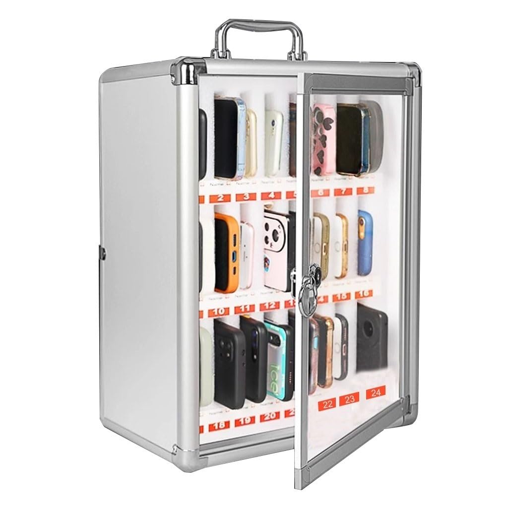 Caja de seguridad para móviles de 36 ranuras con cerradura para escuelas y fábricas