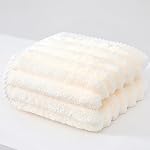 Soft Microfiber Ribbed Hand Towels 4Pack, 35x75 cm Bathroom Super Absorbent Hand Towels Ideal for Hair Spa Sports and Travel (Ribbed Hand Towel)