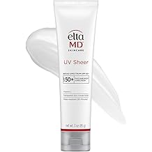 EltaMD UV Sheer Face Sunscreen, SPF 50+ No White Cast Sunscreen for Face and Body, Zinc Oxide Sunscreen Formula