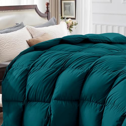 Image of Luxurious 500 GSM Winter Comforter Single Size (60 inchX90 inch) - Premium Collection Heavy Winter Quilted Comforter 500 GSM Microfiber Fill - Duvet /Blanket Single Size - Teal Color