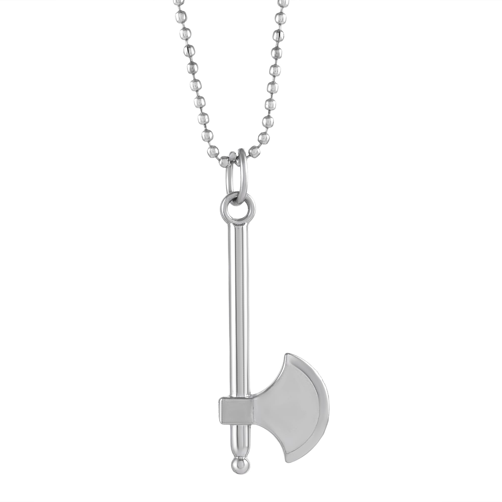 morir Silver Plated Brass Parshuram Farsa/Kulhari Axe Pendant with Chain Fashion Jewellery For Men Women-picture-15
