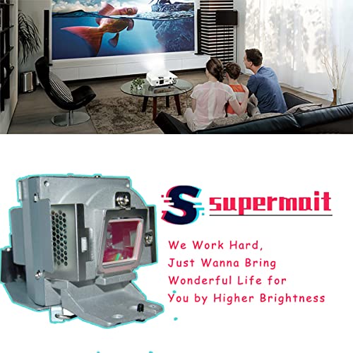 Supermait VLT-EX320LP 499B043O50 A+ Quality Replacement Projector Bulb Lamp with Housing Compatible with Mitsubishi EW330U EW331U-ST EX320-ST EX320U EX321U-ST GW-575 GX-560 GX-560ST GX-565 EW331U ST - Image 2