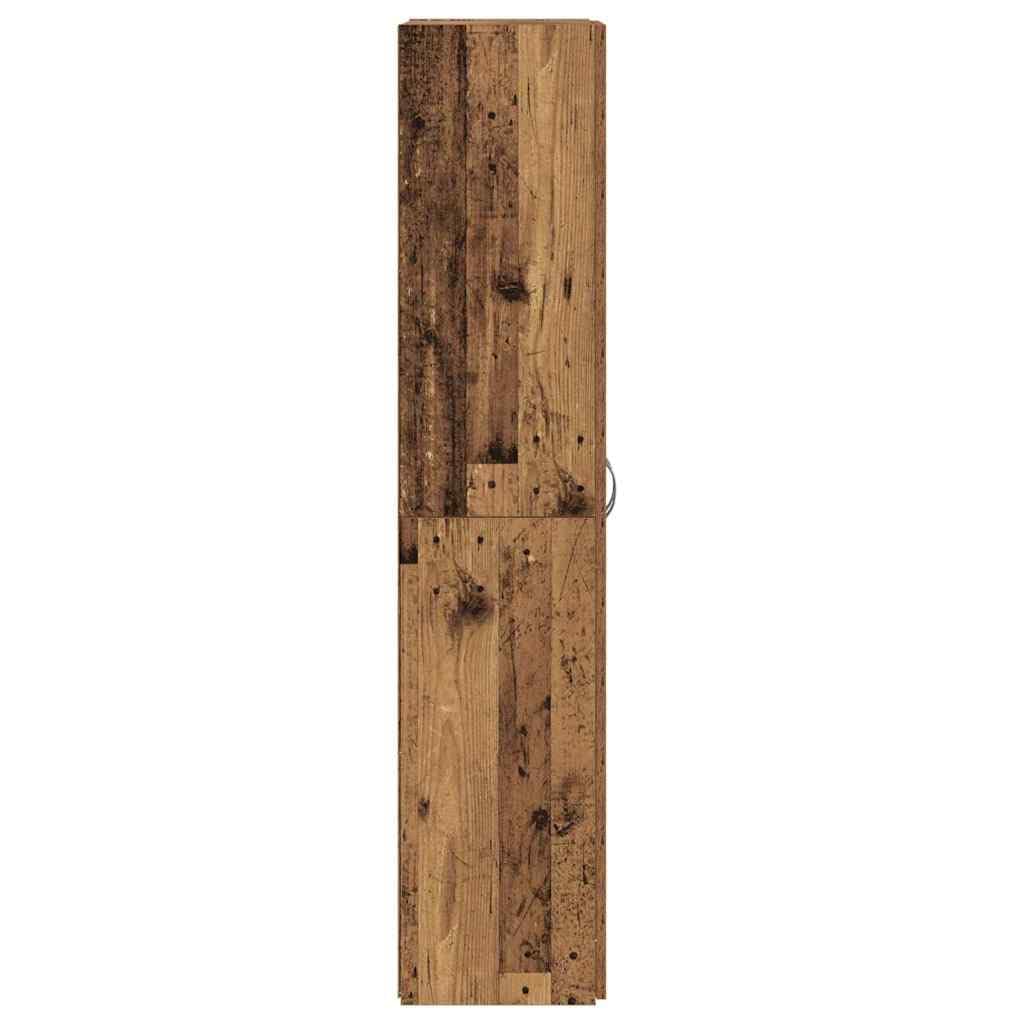 IKAYAA Armadietto in Holz Armadio Porte Battenti Aktenschrank Armadietto per Garage Armadio Ufficio Mobili Ufficio-Legno vecchio-60 x 32 x 153 cm