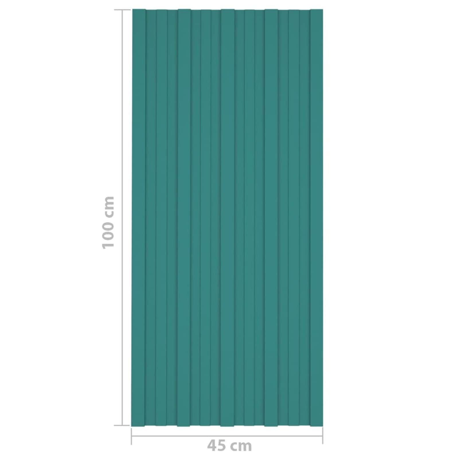 Gecheer Pannelli da Tetto 36 pz in Acciaio Zincato Verde 100x45 cm,Lamiera profilata,Lamiera ondulata zincata,Lamiera ondulata per Tetto,Lamiera trapezoidale,P317212