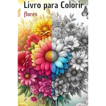 Capa do livro Livro para Colorir-Flores (Portuguese Edition)