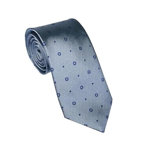 Dunhill ダンヒル ネクタイ ギアモチーフ 約8cm スチールブルー DU21FPTW1G0427R